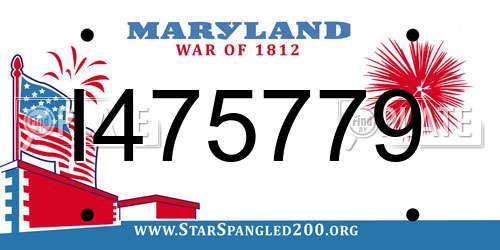 I475779 Maryland License Plate