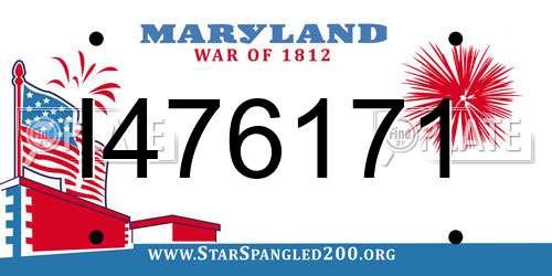 I476171 Maryland License Plate