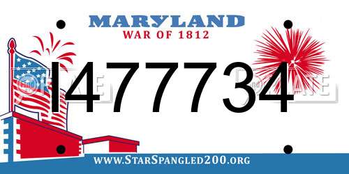 I477734 Maryland License Plate