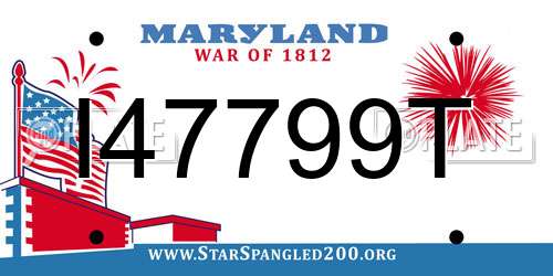 I47799T Maryland License Plate