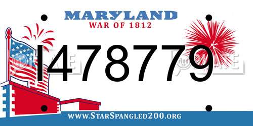 I478779 Maryland License Plate