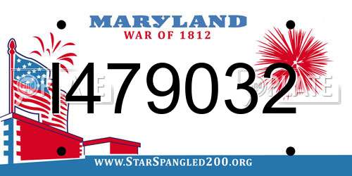I479032 Maryland License Plate