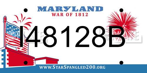 I48128B Maryland License Plate