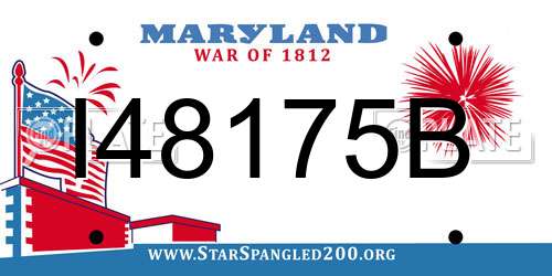 I48175B Maryland License Plate