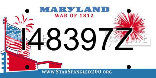 I48397Z Maryland License Plate