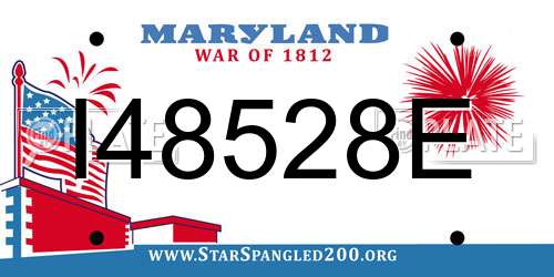I48528E Maryland License Plate
