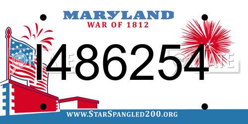I486254 Maryland License Plate