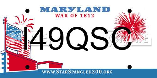 I49QSC Maryland License Plate