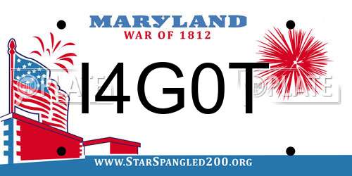 I4G0T Maryland License Plate