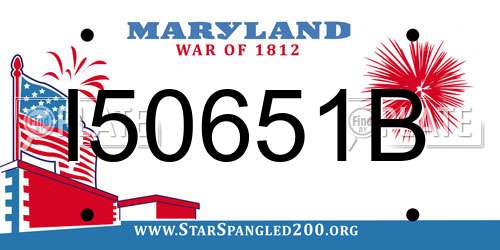 I50651B Maryland License Plate