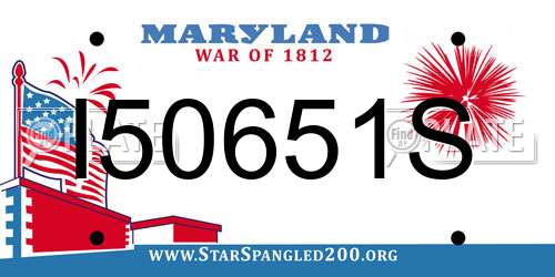I50651S Maryland License Plate