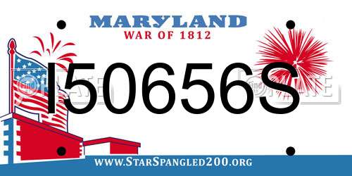 I50656S Maryland License Plate