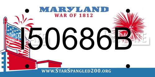 I50686B Maryland License Plate