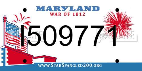 I509771 Maryland License Plate