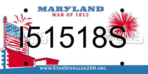I51518S Maryland License Plate