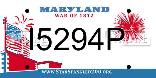 I5294P Maryland License Plate