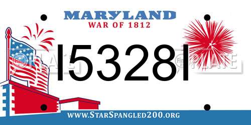 I5328I Maryland License Plate