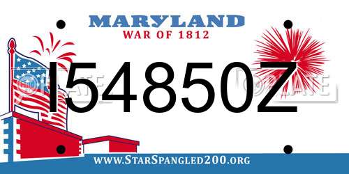 I54850Z Maryland License Plate