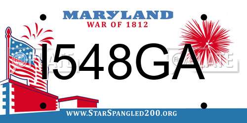 I548GA Maryland License Plate