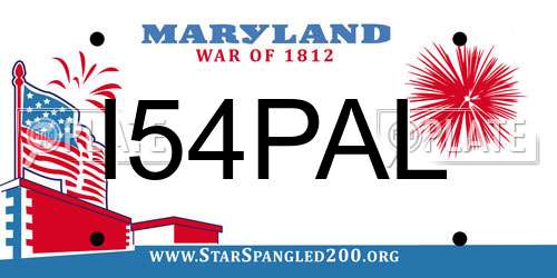 I54PAL Maryland License Plate