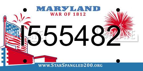 I555482 Maryland License Plate