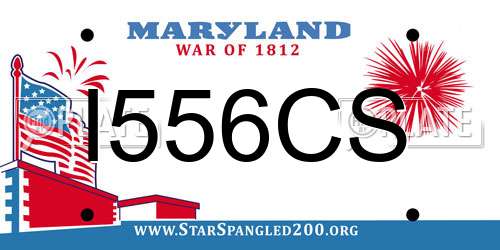 I556CS Maryland License Plate