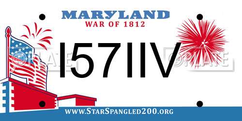 I57IIV Maryland License Plate