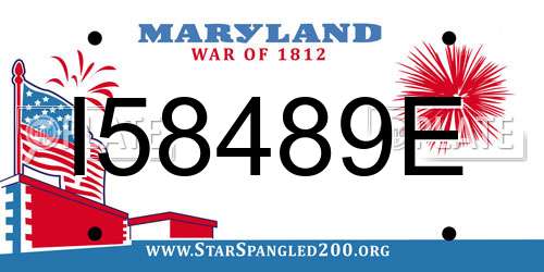 I58489E Maryland License Plate