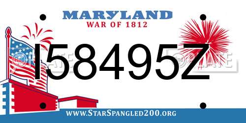 I58495Z Maryland License Plate