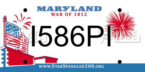I586PI Maryland License Plate