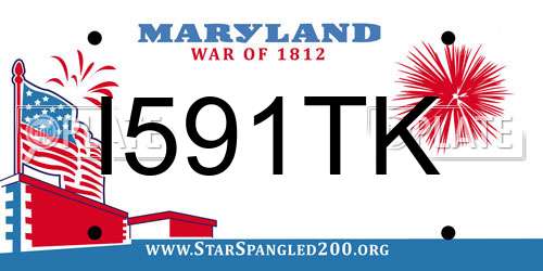 I591TK Maryland License Plate
