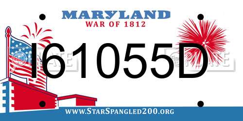 I61055D Maryland License Plate