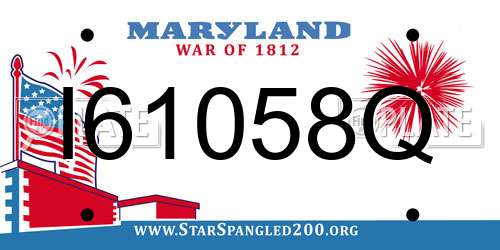 I61058Q Maryland License Plate