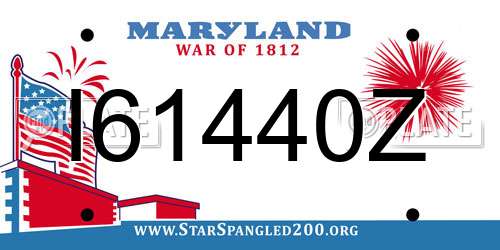 I61440Z Maryland License Plate