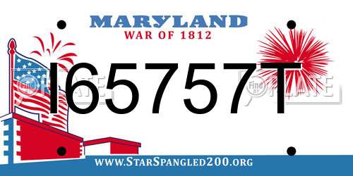 I65757T Maryland License Plate