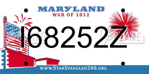 I68252Z Maryland License Plate