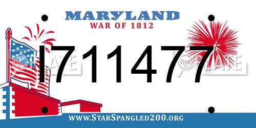 I711477 Maryland License Plate