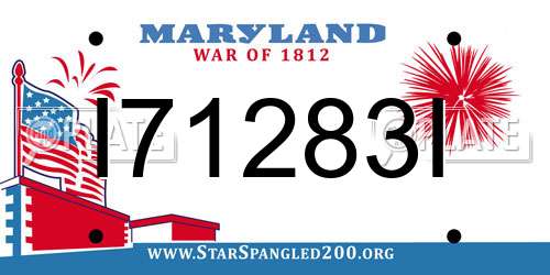 I71283I Maryland License Plate