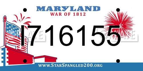 I716155 Maryland License Plate