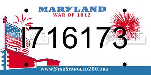 I716173 Maryland License Plate