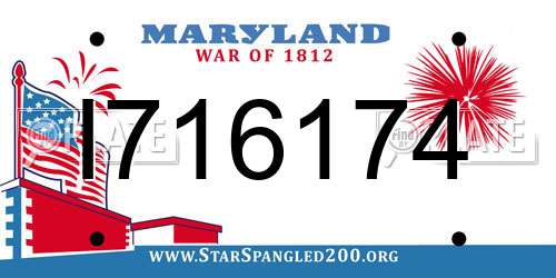 I716174 Maryland License Plate