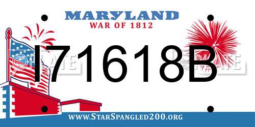 I71618B Maryland License Plate