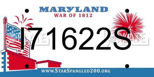 I71622S Maryland License Plate