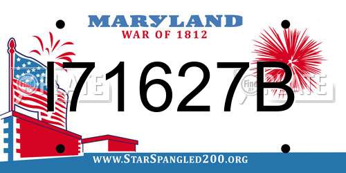 I71627B Maryland License Plate