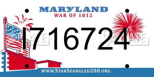 I716724 Maryland License Plate