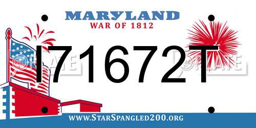 I71672T Maryland License Plate
