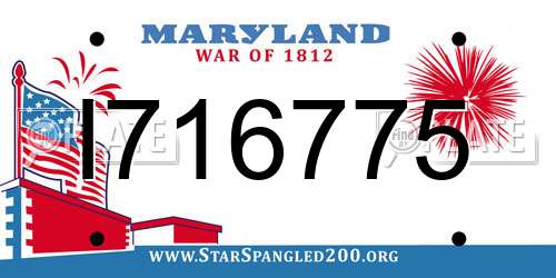 I716775 Maryland License Plate