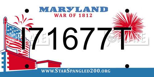 I71677T Maryland License Plate