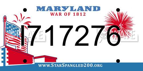 I717276 Maryland License Plate