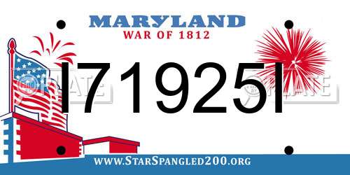 I71925I Maryland License Plate